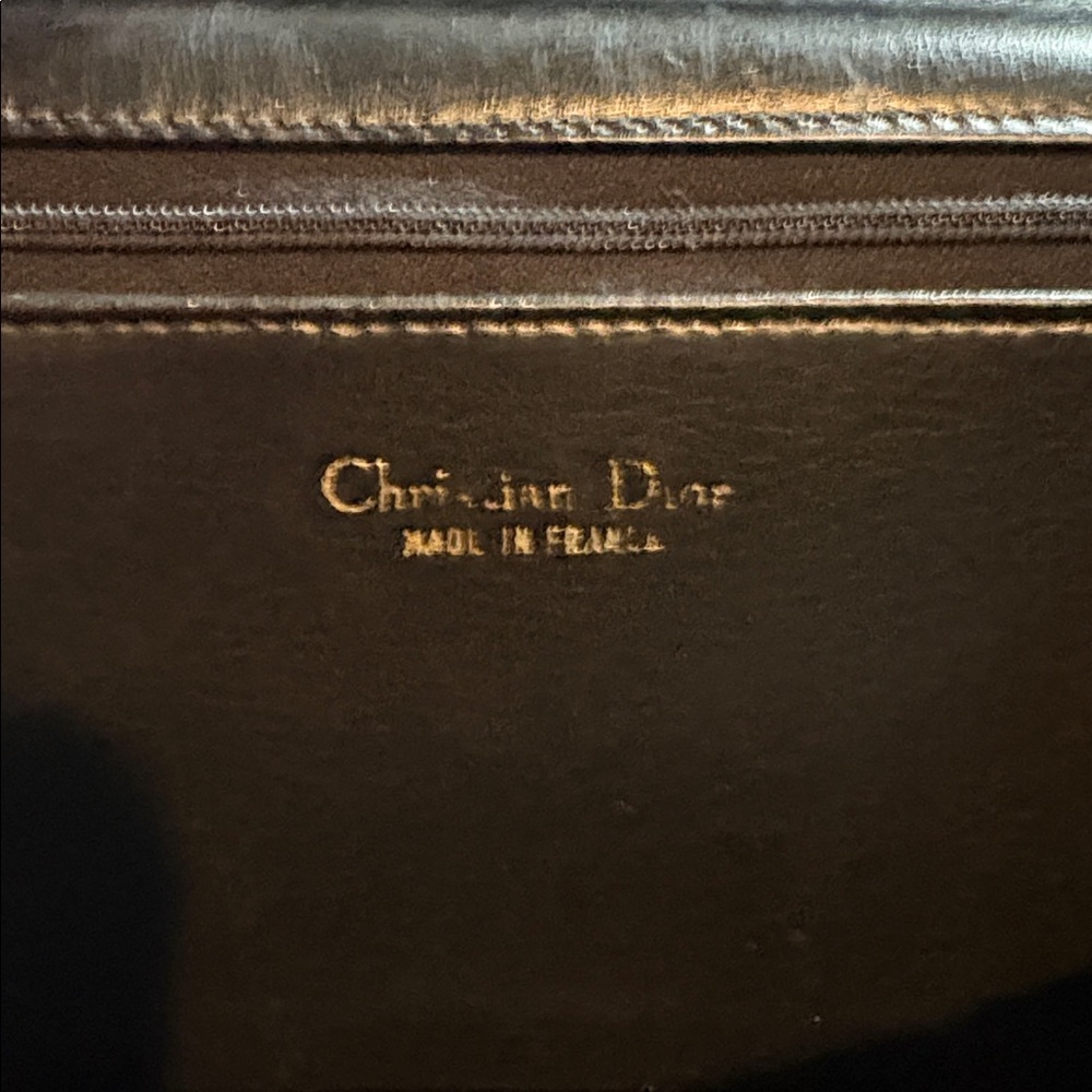 DIOR Vintage Black Leather Flap Crossbody Bag - Picture 13 of 17